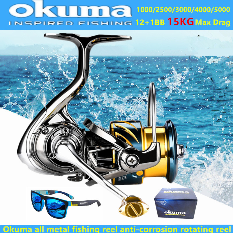 Shimano Reel Stradic - Okuma Reel Pancing Logam Penuh 12+1BB15KG