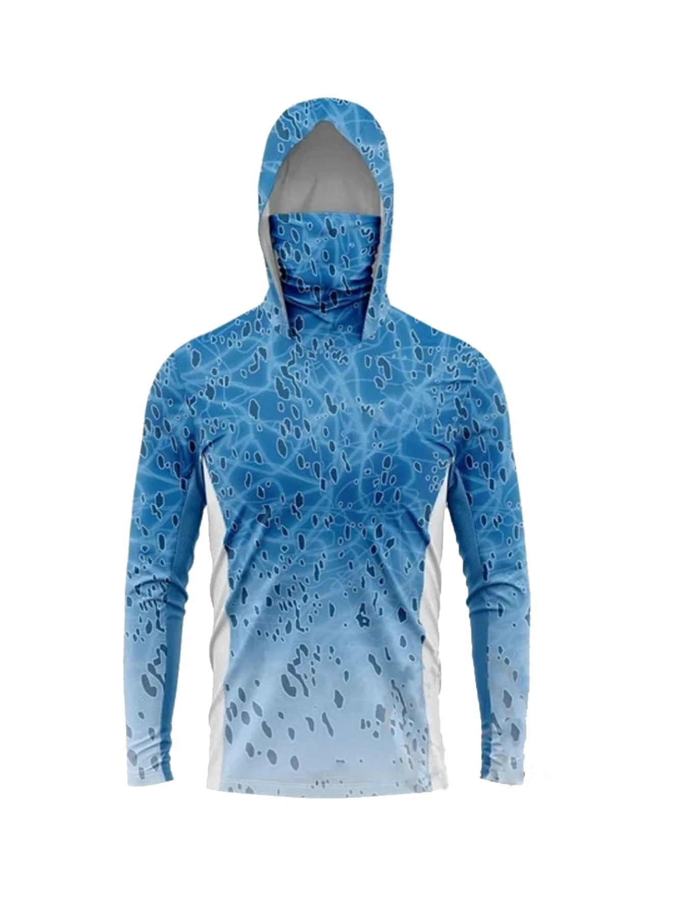 Fishing Mask Sun Protection - Hoodie Pancing Lengan Panjang Pria dengan