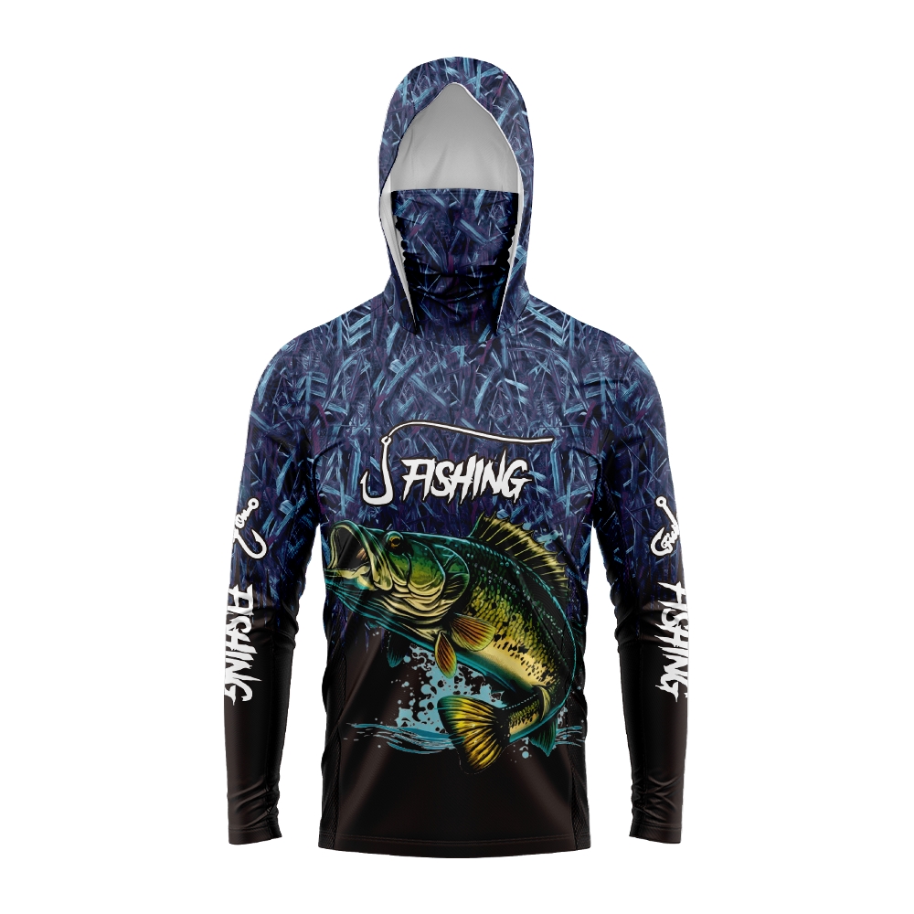 Hoodie Pria Motif Ikan Bass un - Fishing Hoodie ulasan dan harga