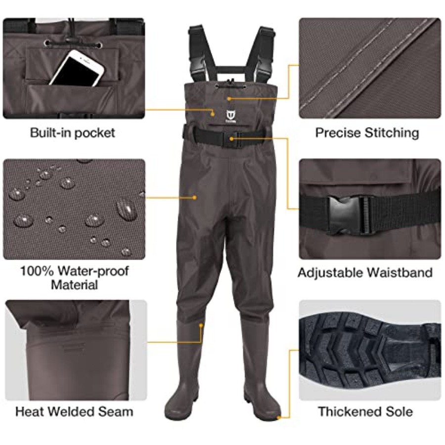 Bootfoot Chest Wader, Celana W - Fishing Waders ulasan dan harga