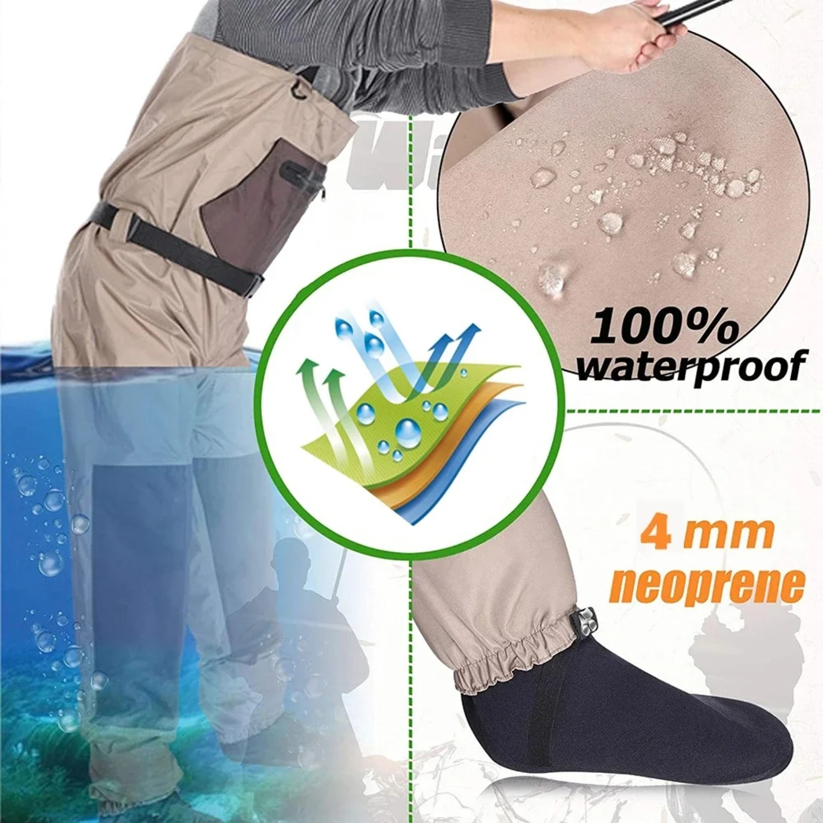 Goture Celana Pancing 3-Lapisa - Fishing Waders ulasan dan harga