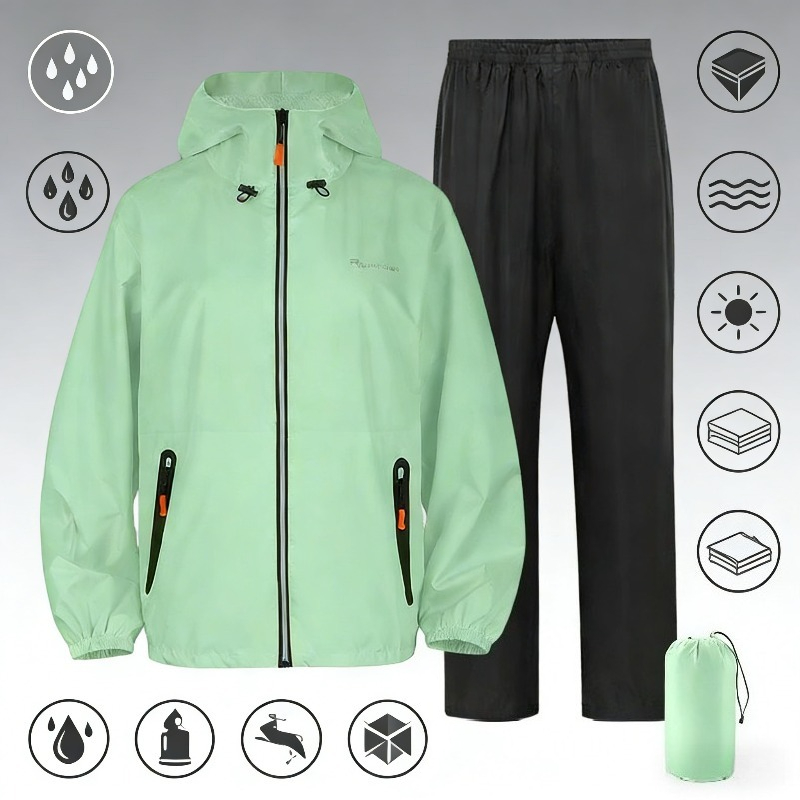Setelan Hujan Anti Air Pria Wa - Fishing Rain Suit ulasan dan harga